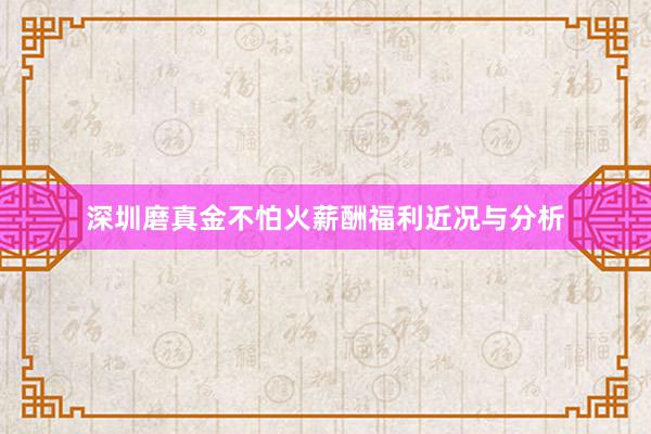 深圳磨真金不怕火薪酬福利近况与分析